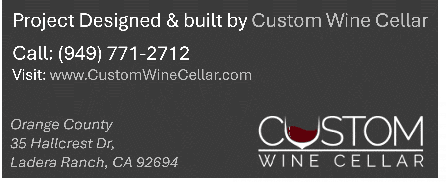 Custom Wine Cellar Orange County CTO Logo